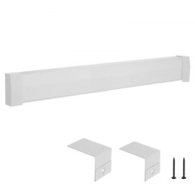   VEVOR szegélylécfűtőburkolatok, prémium sorozat, 1527 mm-es standard elektromos fűtőegység előlapja otthonfelújításhoz, strapabíró acél, egyszerű telepítés hálószobába a régi burkolat cseréjére, fehér
