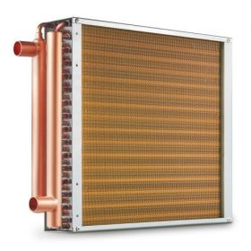   VEVOR 16"x 16" hőcserélő víz-levegő 3 soros 3/8" réz csatlakozók 193 bordák