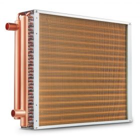   VEVOR 18"x 20" hőcserélő víz-levegő 3 soros 3/8" réz csatlakozók 242 bordák