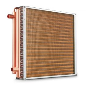   VEVOR 20"x 20" hőcserélő víz-levegő 3 soros 3/8" réz csatlakozók 242 bordák