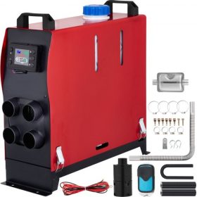   VEVOR 12 V-os 5000 W-os dízel levegős fűtőberendezés LCD kapcsolóval, távirányítóval és 4 levegőkimenettel rendelkező dízelfűtőberendezés hajókhoz, autókhoz, teherautókhoz, lakóautókhoz