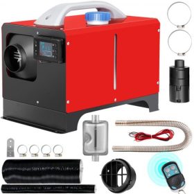   VEVOR ÚJ Dízel Légfűtő, 5KW 12V Állófűtés, Mini Teherautó Fűtő, Egy Kimeneti Lyuk, Fekete LCD Kijelzővel, Távirányítóval, Gyors Fűtésű Dízel Fűtőberendezés, Lakókocsihoz, Hajóhoz, Buszhoz, Autó Utánfutóhoz, Lakóautóhoz