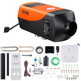   VEVOR dízel légfűtő, 12 és 24 V-os 2 kW-os dízelfűtő távirányítóval és LCD kijelzővel, 10 literes üzemanyagtartályos dízel állófűtő, gyors fűtés lakókocsihoz, utánfutóhoz, lakóautóhoz, hajóhoz