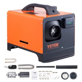   VEVOR dízel légfűtő, 12 V-os 5 kW-os többfunkciós dízelfűtő távirányítóval és LCD kijelzővel, 5 literes üzemanyagtartályos hordozható dízel állófűtő, gyors fűtés lakókocsihoz, lakóautóhoz, hajóhoz