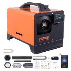   VEVOR dízel légfűtő, többfunkciós, 12 V-os, 5 kW-os, Bluetooth alkalmazással, LCD kijelzővel, autós lakókocsihoz