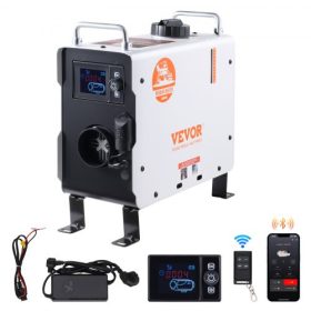   VEVOR 2 kW-os dízelfűtő, 12 V/24 V-os univerzális dízel légfűtő, Bluetooth alkalmazásvezérléssel, távirányítóval és kijelzővel, szén-monoxid-riasztóval, gyors fűtésű, hordozható dízelfűtő járművekbe és kültérre