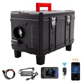   VEVOR 5-8KW-os dízelfűtő, 12V/24V-os univerzális dízel légfűtő, Bluetooth alkalmazásvezérléssel, távirányítóval és kijelzővel, szén-monoxid-riasztóval, gyors fűtésű, hordozható dízelfűtő járművekbe és garázsba