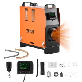   VEVOR dízel légfűtő, 12-24V 5-8KW, gyorsfűtésű dízel állófűtő távirányítóval és színes digitális kijelzővel, alacsony zajszinttel, hangbemondással, lakókocsihoz, teherautóhoz, lakókocsihoz, kisteherautóhoz, hajóhoz és utánfutóhoz