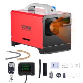   VEVOR dízel légfűtő, 12-24V 5-8KW, gyorsfűtésű dízel állófűtő távirányítóval és fekete LCD kapcsolóval, alacsony zajszint, előmelegítő funkció, lakókocsihoz, teherautóhoz, lakókocsihoz, kisteherautóhoz, hajóhoz és utánfutóhoz