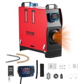   VEVOR dízel légfűtő, 12-24V 5-8KW, gyorsfűtésű dízel állófűtő távirányítóval és kék LCD kapcsolóval, alacsony zajszintű, előmelegítő funkcióval, lakókocsihoz, teherautóhoz, lakókocsihoz, kisteherautóhoz, hajóhoz és utánfutóhoz