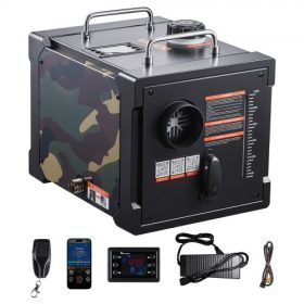   VEVOR dízel fűtőberendezés, 5-8 kW, DC 12V/24V, hordozható dízel légfűtő Bluetooth alkalmazásvezérléssel, távirányítóval és LCD kijelzővel, 7 literes üzemanyagtartállyal teherautókhoz, furgonokhoz, lakókocsikhoz, lakókocsikhoz és