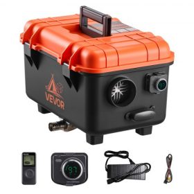   VEVOR dízel fűtőberendezés, 5-8 kW, DC 12V/24V, hordozható dízel légfűtő távirányítóval és LCD kijelzővel, gyors fűtés, alacsony zajszint, 4 literes üzemanyagtartály teherautókhoz, furgonokhoz, lakókocsikhoz, lakókocsikhoz és gará