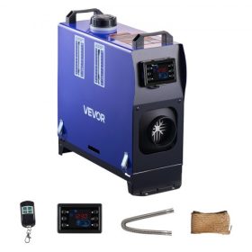   VEVOR dízelfűtő, 12-24V 5-8KW, hordozható dízel légfűtő távirányítóval és LCD kijelzővel, gyors fűtés, alacsony zajszint, 5 literes üzemanyagtartály járművekhez, furgonokhoz, lakókocsikhoz, lakókocsikhoz és teherautókhoz