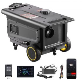   VEVOR dízel fűtőberendezés, 5-8 kW, DC 12V/24V, hordozható dízel légfűtő Bluetooth alkalmazásvezérléssel, távirányítóval és LCD kijelzővel, gurulós kialakítás, 5 literes üzemanyagtartály teherautókhoz, furgonokhoz, lakókocsikhoz é