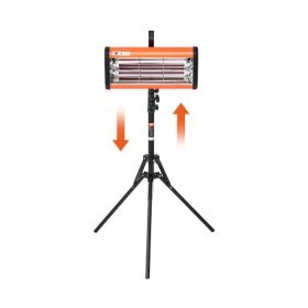   VEVOR infravörös kötőlámpa, kézi/állványos, kettős felhasználású, 2000 W-os 0-90 perces időzítéssel, automatikus fűtésű autókötő lámpa konzollal, 3,55 négyzetlábas sütőfülke-fűtők, festékszárító helyszíni javításhoz