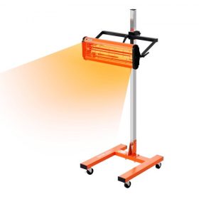   VEVOR infravörös kötőlámpa, 1500 W, 1-60 perces időzítés, automatikus fűtésű autókötő lámpa konzollal, 3,44 négyzetlábas sütőfelület, sütőfülke-fűtők, festékszárító helyszíni javításhoz, motorszárítás