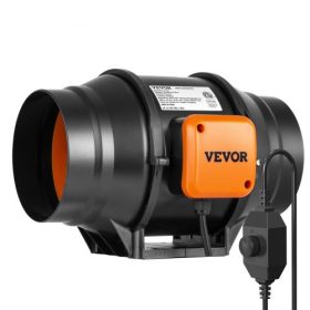   VEVOR csőventilátor, 152,4 mm, 323,7 CFM, változtatható sebességszabályozóval, csendes, AC motoros szellőztető, elszívó ventilátor hűtés fokozásához, termesztősátrakhoz, hidroponikához
