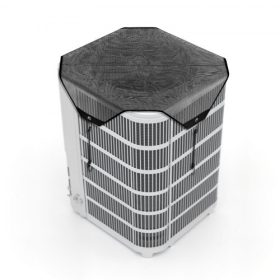   VEVOR klímaburkolat kültéri egységekhez, 810 x 810 mm-es központi klímaburkolat klímaegységhez, felső univerzális hálós védőfólia, szakadásálló, könnyen felszerelhető kültéri használatra, minden évszakban, fekete