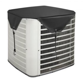   VEVOR klímaburkolat kültéri egységekhez, 710 x 710 mm központi klímaburkolat klímaberendezéshez, felső univerzális hálós védőburkolat, esőálló, könnyen telepíthető kültéri használatra, minden évszakban, fekete