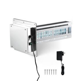   VEVOR HVAC légtisztító egész házhoz, 24 W-os 12 hüvelykes, csatornába épített világítás klímaberendezésekhez (klímaberendezésekhez), légtisztító 2 izzóval, PCO technológiával és szénszűréssel, HVAC lámpák klímarendszerekhez