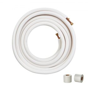  VEVOR 15240 mm-es mini osztott csővezeték-készlet, 9,5 és 15,9 mm külső átmérőjű rézcsövekkel és háromrétegű szigeteléssel, mini osztott légkondicionálókhoz, hűtőközeg- vagy fűtésszivattyú-berendezésekhez és HVAC-rendszerekhez, cs