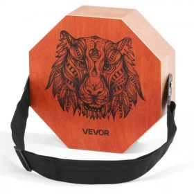   VEVOR Egyedi Cajon Dobdoboz, Belső Gitárhúrokkal, Hordozható Fa Ütődoboz, Nyírfa Dob Hangszer Állítható Pánttal, Kezdőknek és Profiknak, 295 x 295 x 100 mm