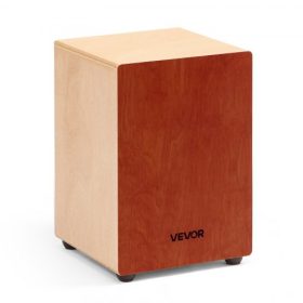   VEVOR Cajon Dobláda, Belső Gitárhúrokkal, Könnyű Fa Ütőláda, Hordozható Nyírfa Dob Hangszer Szilikon Lábakkal, Kezdőknek és Professzionálisoknak, 305 x 305 x 430 mm