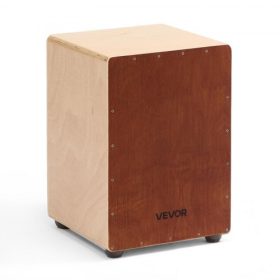   VEVOR Cajon Dobláda, Belső Pergőhuzalokkal, Könnyű Fa Ütőláda, Hordozható Nyírfa Dobhangszer Szilikon Lábakkal, Kezdőknek és Profiknak, 305 x 305 x 430 mm