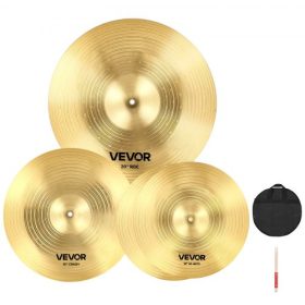   VEVOR Cintányér Csomag 3 Részes Cintányér Dob Szett 355/400/505 mm (14 16 20 Hüvelyk) Dob Cintányérok