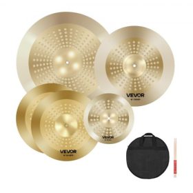   VEVOR Cintányér Csomag 4 Részes Cintányér Dob Szett 355/400/505/254 mm (10 14 16 20 Hüvelyk) Dob Cintányérok