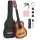 VEVOR klasszikus gitár, 780 mm, fa klasszikus gitár kezdőkészlet kezdőknek, nejlon húrokkal, puhatokkal, hevederrel, hangolóval, extra húrokkal, pengetőkkel, capo-val, hársfa, gyerekeknek, lányoknak, fiúknak, diákoknak, napkitörés
