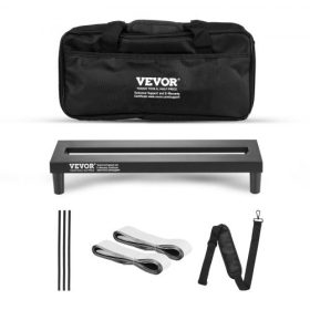   VEVOR gitárpedál-tartó, 15'' x 5,7'', alumíniumötvözet, 0,8 font, szuperkönnyű gitáreffekt pedál-tartó hordtáskával, kiváló minőségű tépőzáras fix pánttal, vállpánttal, 4-6 gitárpedál befogadására alkalmas, kicsi