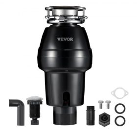   VEVOR hulladékdaráló 3/4 LE folyamatos üzemű ételhulladék-daráló 3600 RPM 3 csavaros