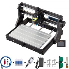   VEVOR CNC 3018 Pro 5500MW 300×180×45mm CNC gép GRBL vezérlésű mini lézergravírozó offline vezérlővel 3 tengelyes lézergravírozó gép faragáshoz, maráshoz, műanyaghoz, akrilhoz, PVC-hez, fához