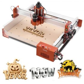  VEVOR CNC marógép, 100 W-os orsó, 3 tengelyes fagravírozó marógép, 400 x 400 x 95 mm munkaterülettel, lineáris sínnel, alumíniumötvözet szerkezettel, fa, akril, műanyag faragáshoz