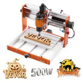   VEVOR CNC marógép, 500 W-os orsóval, 3 tengelyes fagravírozó marógép, 300 x 180 x 80 mm munkaterülettel, offline vezérlővel, végálláskapcsolóval, vészleállítóval, fa, akril, műanyag faragáshoz