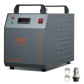  VEVOR ipari vízhűtő, CW-3000(PRO), 150 W-os léghűtéses ipari vízhűtő hűtőrendszer 12 literes víztartállyal, 18 l/perc maximális áramlási sebességgel, lézergravírozó gép hűtőgépéhez