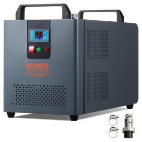   VEVOR ipari vízhűtő, KH-6000, 200 W-os ipari vízhűtő hűtőrendszer kompresszorral, 12 literes víztartály-kapacitás, 7,8 l/perc maximális áramlási sebesség, CO2 lézergravírozó gép hűtőgépéhez