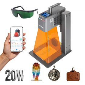   VEVOR 2 az 1-ben kettős lézergravírozó, 10 000 mm/s nagy sebességű, hordozható 20 W-os kék és 2 W-os infravörös lézergravírozó gép, 160 x 140 mm-es gravírozási terület, manuális és automatikus fókusz, barkács gravírozó eszköz, fa