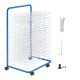 VEVOR művészeti szárító állvány, 25 kivehető polc 23,75 x 17,5 x 38 hüvelykes festékszárító állvány zárható kerekekkel, szénacél festékszárító állvány műalkotásokhoz tanteremben, művészeti stúdiókban, iskolákban, kék+fehér