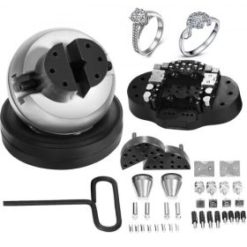   VEVOR gömbsatu, 5"-os gravírozó beültető szerszám, 360°-ban forgatható gravírozó blokkosatu, 35 db-os ékszergravírozó blokk szerszámok, standard blokk drágakő berakáshoz és kisméretű gravírozáshoz