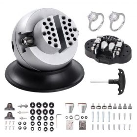   VEVOR golyós satu, 3"-es gravírozó beállító szerszám, 360°-ban elforgatható gravírozó satu, 70 db ékszergravírozó tömb szerszámok szabványos blokk drágakő berakáshoz és kisméretű gravírozáshoz