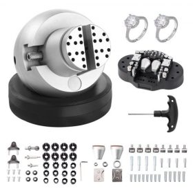   VEVOR golyós satu, 5"-es gravírozó beállító szerszám, 360°-ban elforgatható gravírozó satu, 69 db ékszergravírozó tömb szerszámok szabványos blokk drágakő berakáshoz és kisméretű gravírozáshoz