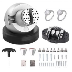   VEVOR gömbsatu, 5"-os gravírozó beültető szerszám, 360°-ban forgatható gravírozó blokkosatu, 35 db-os ékszergravírozó blokk szerszámok, standard blokk drágakő berakáshoz és kisméretű gravírozáshoz