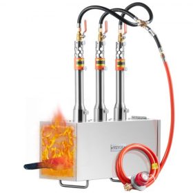   VEVOR hordozható propán kovácsműhely, 3 égős patkolókovács kovácsműhely, 2600℉ szerszám- és késkészítő kovácsműhely gázzal, nagy kapacitású, négyzet alakú rozsdamentes acél gázkovácsoló szerszámok és berendezések fémkovácsoláshoz