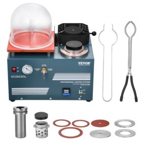   VEVOR vákuumos öntőgép olvasztókemencével, kényelmes olajbefecskendező nyílással, precíziós nyomásmérővel, többfunkciós gép ékszerek öntéséhez és fémhulladék, ezüst, arany, réz olvasztásához