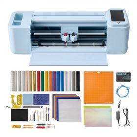   VEVOR vinilvágó gép, 305 mm, érintőképernyős vezérlésű vinilvágó anyagokkal és szerszámkészlettel, több mint 5000 beépített tervezési segédanyag, kompatibilis Mac, Windows, Android és iOS rendszerekkel, egyedi kártyákhoz
