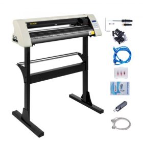   VEVOR Vinyl Cutter 28 hüvelykes vinyl vágógép 720 mm-es papíradagoló vinyl plotter vágógép robusztus állvánnyal papír vágásához fehér