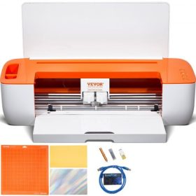  VEVOR vinilvágó gép, Bluetooth-kapcsolattal rendelkező barkácsvágó gép, kompatibilis iOS, Android, Windows és Mac rendszerekkel, hatalmas mintákkal, egyedi kártyák készítéséhez, lakberendezéshez