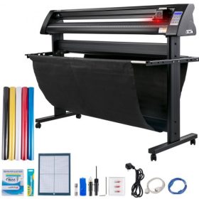   VEVOR vinilvágó, 1350 mm-es vinil plotter, LED képernyő plottervágó, félautomata beépített optikai szem, kompatibilis a SignMaster szoftverrel Windows rendszerhez, állvánnyal